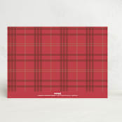 "Joyful in Plaid Multi Photo Holiday Card" - Stationery in Berry by Ashley Bird - Back of Card