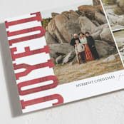 "Joyful in Plaid Multi Photo Holiday Card" - Stationery in Berry by Ashley Bird - Close-Up