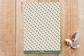 "Checkered Thanksgiving Menu Card" - Stationery in Jade by Amber Barkley - Back of Card