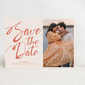 "Sunset Script" - Stationery in Hesperidium by Inkblot Design - Front