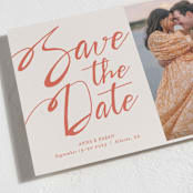 "Sunset Script" - Stationery in Hesperidium by Inkblot Design - Close-Up