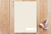 "Subtle Bookmark" - Stationery in Ivory by Poised Avenue - Back of Card