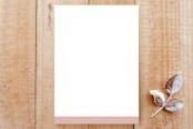 "Ribbon Rollout" - Stationery in Blush by Jessica Cheney - Back of Card