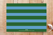 "Tonal Bar Mitzvah" - Stationery in Kelly Green by Jennifer Lew - Back of Card