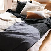 "Queen Naari Quilt Bedding" - Quilts and Bedspreads in black by Anchal