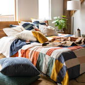 "King Multi-Check Quilt Bedding" - Quilts and Bedspreads in multicolor by Anchal