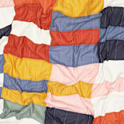 "King Multi-Check Quilt Bedding" - Quilts and Bedspreads in multicolor by Anchal