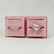 "Pink Velvet Double Ring Box" - Ring Boxes in pink by Jordan Perry