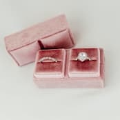 "Pink Velvet Double Ring Box" - Ring Boxes in pink by Jordan Perry