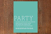 "Fete" - Mitzvah Reception Cards in Night Sky by Annie Clark - Front