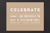 "Simply Krafted" - Mitzvah Reception Cards in Cotton by That Girl Press - Front