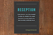 "Namely" - Mitzvah Reception Cards in Charcoal by Rebecca Bowen - Front