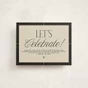 "Grand Luxe Bat Mitzvah" - Mitzvah Reception Cards in Charcoal by Wallace Design Co. - Front