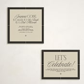 "Grand Luxe Bat Mitzvah" - Mitzvah Reception Cards in Charcoal by Wallace Design Co. - With Invitation