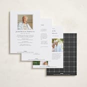 "Quartzite" - Memorial Cards in Noir by Wildfield Paper Co - Back of Card Options