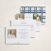 "Wide Frame" - Memorial Cards in Ocean by Kelly Watkins - Back of Card Options