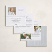 "In Line" - Memorial Cards in Noir by Tamara Hilje - Back of Card Options