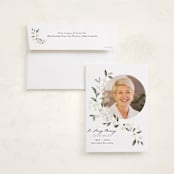 "Sweeping Vine" - Memorial Cards in Porcelain by Itsy Belle Studio - Card with Envelope