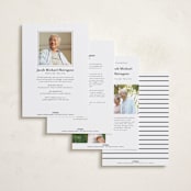 "Elegant Gallery" - Memorial Cards in Linen by Angela Thompson - Back of Card Options