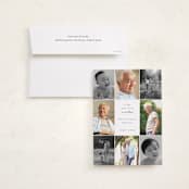 "Elegant Gallery" - Memorial Cards in Linen by Angela Thompson - Card with Envelope