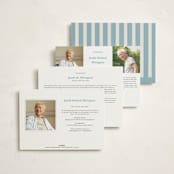 "Chapel" - Memorial Cards in French Blue by Megan Davis - Back of Card Options