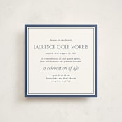 "Blues" - Memorial Cards in Navy by Tamara Hilje - Front