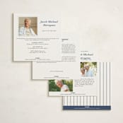 "Blues" - Memorial Cards in Navy by Tamara Hilje - Back of Card Options