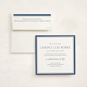 "Blues" - Memorial Cards in Navy by Tamara Hilje - Card with Envelope