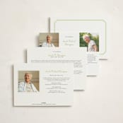 "Gramercy" - Memorial Cards in Pear by Megan Davis - Back of Card Options
