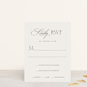 "Blessed Mitzvah" - Mitzvah RSVP Cards in Onyx by Benita Crandall - Front