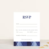 "Modern Star" - Mitzvah RSVP Cards in Cotton by Robert and Stella - Front