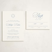 "Aristocratic" - Mitzvah RSVP Cards in Sky by Creo Study - With Invitation