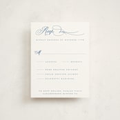 "Simply" - Mitzvah RSVP Cards in Sea by Jenna Holcomb - Front