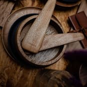 "Rosa Morada Wooden Salad Servers" - Serving Accessories in natural by Powered By People