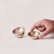 "Luxe Kansa Dip Bowl Set - Set of 4" - Serving Bowls in bronze by Powered By People