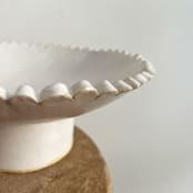 "Scalloped Pedestal Bowl - Short" - Serving Bowls in white by Sidney Field