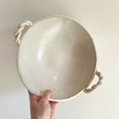 "Braid Handled Serving Bowl" - Serving Bowls in white by Sidney Field