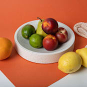 "Centerpiece Bowl: White Terrazzo" - Serving Bowls in beige by Pretti.Cool