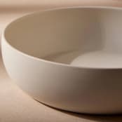 "Shallow Stoneware Serving Bowl" - Serving Bowls in white by Powered By People