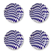 "Mafalda Dessert Plate Set of 4" - Plates in blue by Maison Madison