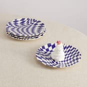 "Mafalda Dessert Plate Set of 4" - Plates in blue by Maison Madison