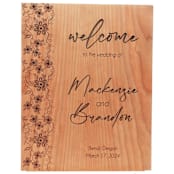 "Adígua Indigenous Design Hardwood Welcome Sign" - Wedding Signs in natural by poem wedding team