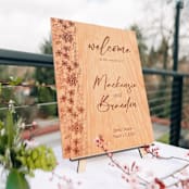 "Adígua Indigenous Design Hardwood Welcome Sign" - Wedding Signs in natural by poem wedding team