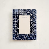 "Sashiko Jacket" - Personalized Stationery Cards in Indigo by Hooray Creative - Front