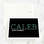 "Fete" - Mitzvah Thank You Cards in Night Sky by Annie Clark - Front