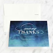 "Indigo Sea" - Mitzvah Thank You Cards in Ocean by Kelly Schmidt - Front