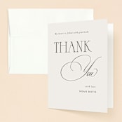 "Blessed Mitzvah" - Mitzvah Thank You Cards in Onyx by Benita Crandall - Front