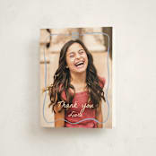 "Framed Star of David" - Mitzvah Thank You Cards in Sky by Stephanie Heinrich Godbout - Front