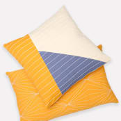 "Medium Asha Colorblock Throw Pillow" - Throw Pillows in yellow by Anchal