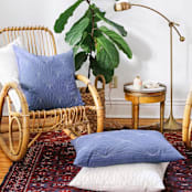 "Array Throw Pillow - Slate" - Throw Pillows in blue by Anchal